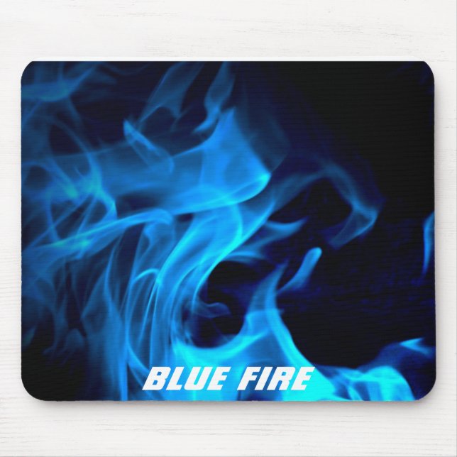 Blue Fire Mouse Mat (Front)