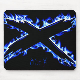 BLUE FIRE X, Blue X Mouse Mat