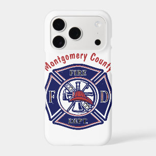 Blue Firefighter Badge Logo Personalised