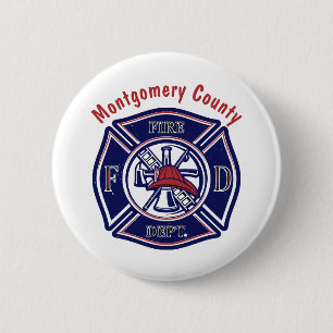 Blue Firefighter Badge Logo Personalised