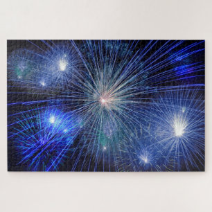 blue fireworks puzzle 