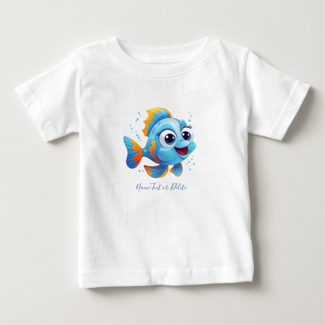 Blue Fish Baby T-Shirt (Front)