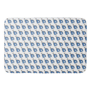 Blue Fish Bath Mat