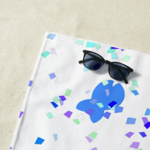 Blue Fish  Beach Towel
