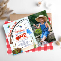 Blue Fish Boat Photo Ofishally One 1st Birthday