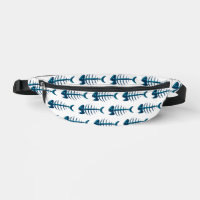 Blue Fish Bones Pattern