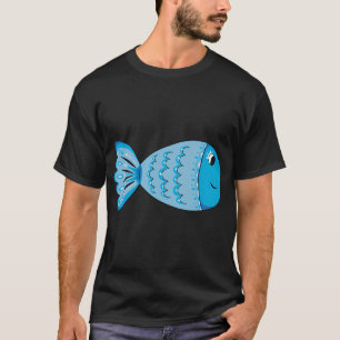 Blue Fish Clip Art Doodle T-Shirt