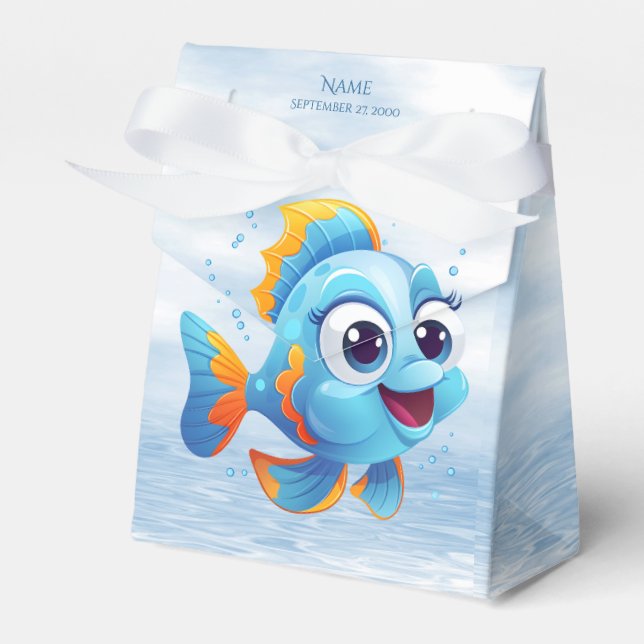 Blue Fish Favour Box (Front Side)