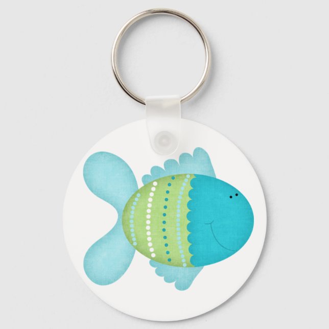 Blue Fish Keychain (Front)