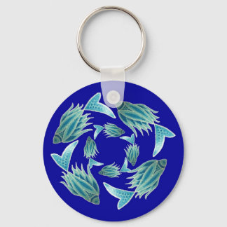 Blue Fish Keychain