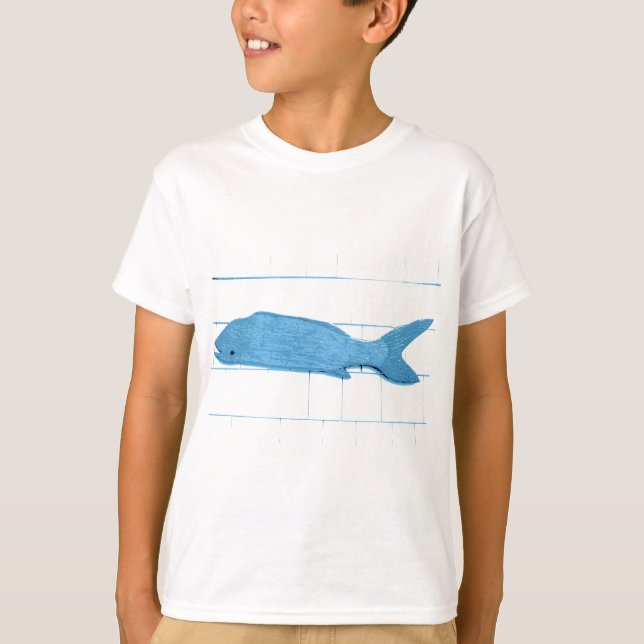 blue fish logo T-Shirt (Front)