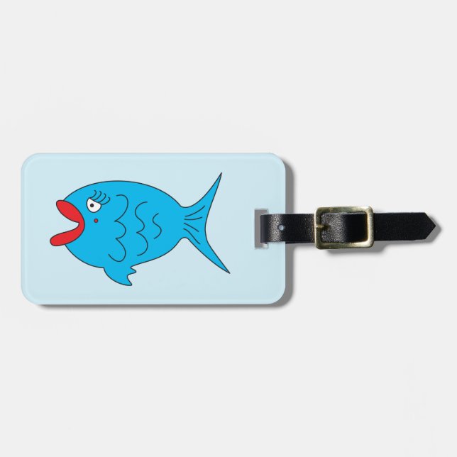 Blue Fish Luggage Tag (Front Horizontal)
