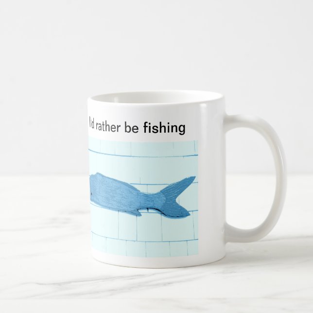 blue fish mug (Right)