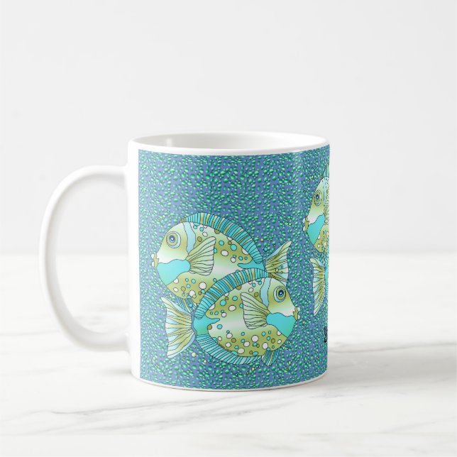 Blue Fish  mug (Left)