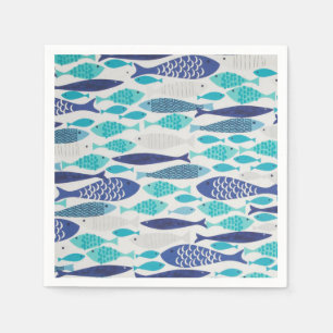 Blue Fish Napkin