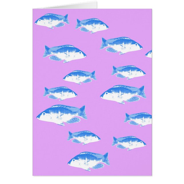 Blue fish on lilac (Front)