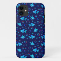 blue fish pattern
