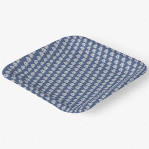 Blue Fish Pattern Ocean Sea  Paper Plate