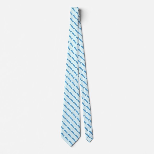 blue fish pattern tie (Front)