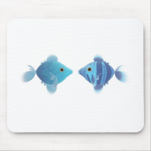 blue fishes mouse mat