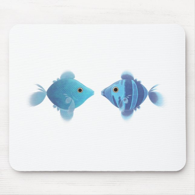 blue fishes mouse mat (Front)