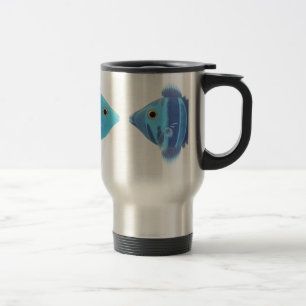 blue fishes travel mug