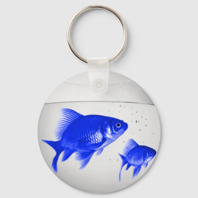 Blue Fishies Key Ring (Front)
