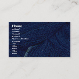 Blue fishing net business card