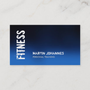 Blue Fitness Modern Business Card