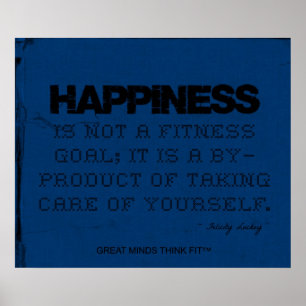 Blue Fitness Poster - Happiness!
