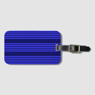 Blue five stripes pattern luggage tag