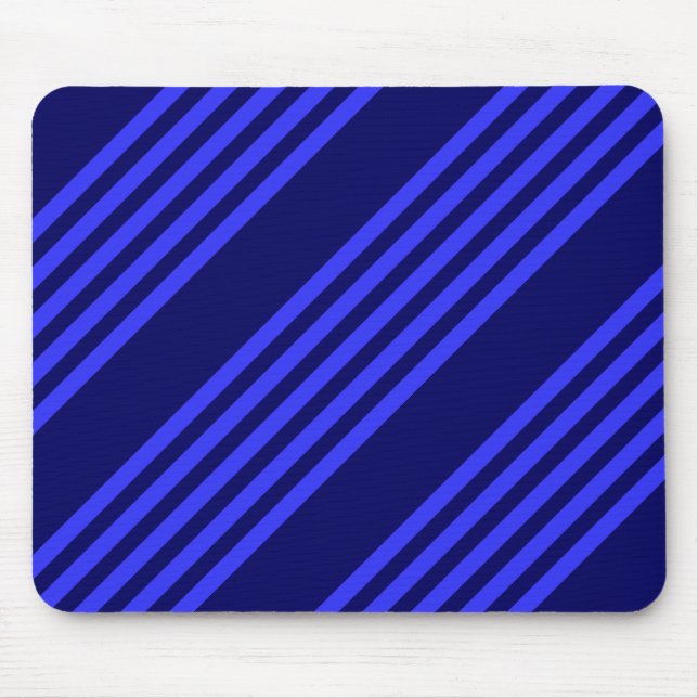Blue five stripes pattern mouse mat (Front)