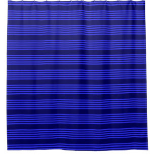 Blue five stripes pattern shower curtain