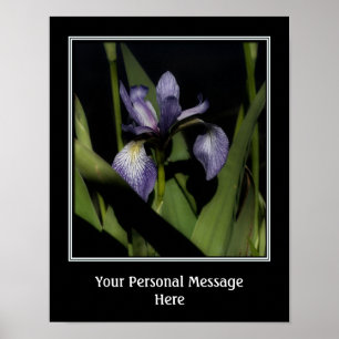 Blue Flag Iris Create Your Own Quote Poster