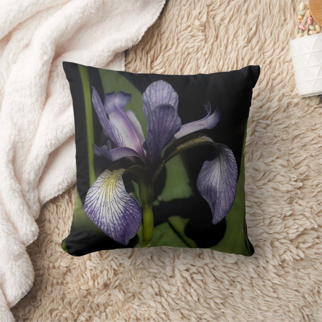 Blue Flag Iris Flower Cushion (Blanket)