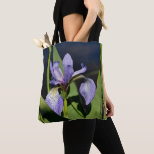 Blue Flag Iris Flower Tote Bag