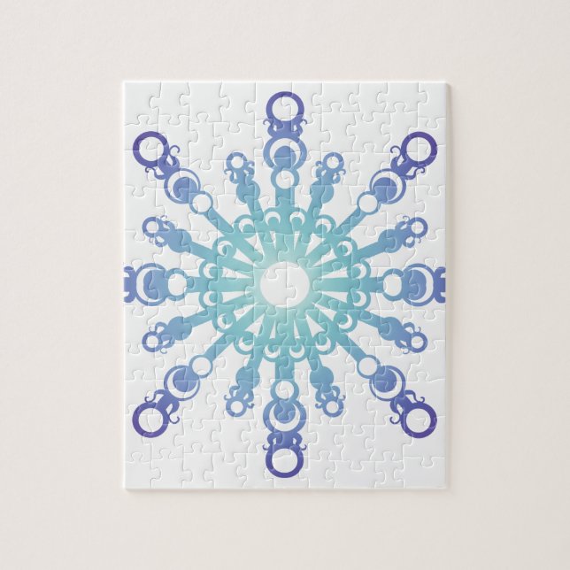 Blue Flake IV Jigsaw Puzzle (Vertical)