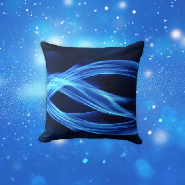 Blue Flame Abstract Art Cushion (Creator Uploaded)