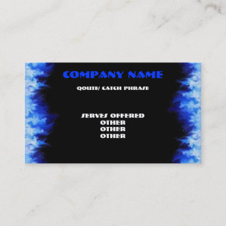 blue flame business card