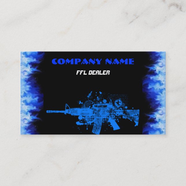 blue flame business card (Front)