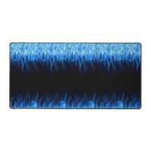 Blue Flame Desk Mat – Cool Fire Design for Gaming 