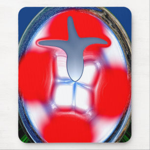 Blue flame mouse mat