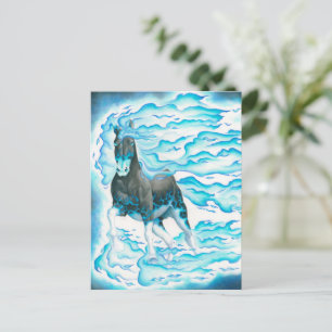 Blue Flame Phantom Steed Postcard