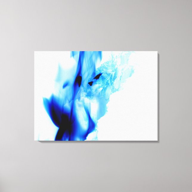 Blue flames canvas print (Front)