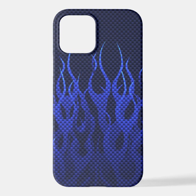 Blue Flames Decor on a iPhone Case (Back)