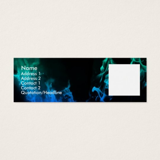 Blue Flames II Mini Business Card