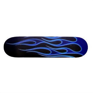 blue flames skateboard