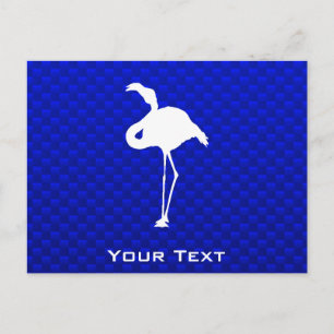 Blue Flamingo Postcard