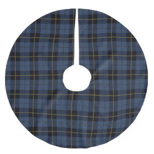 Blue Flannel Pattern Brushed Polyester Tree Skirt