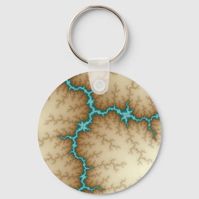 Blue Flash - Fractal Key Ring (Front)